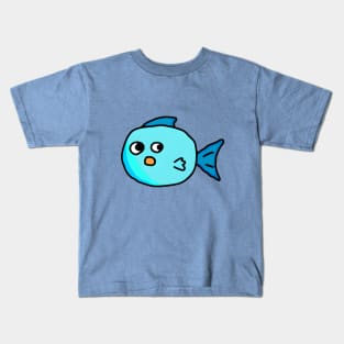 Fun Cute Fish - One Fish, Two Fish Who Loves Cute Fish - Happy Sun Fish Kids T-Shirt